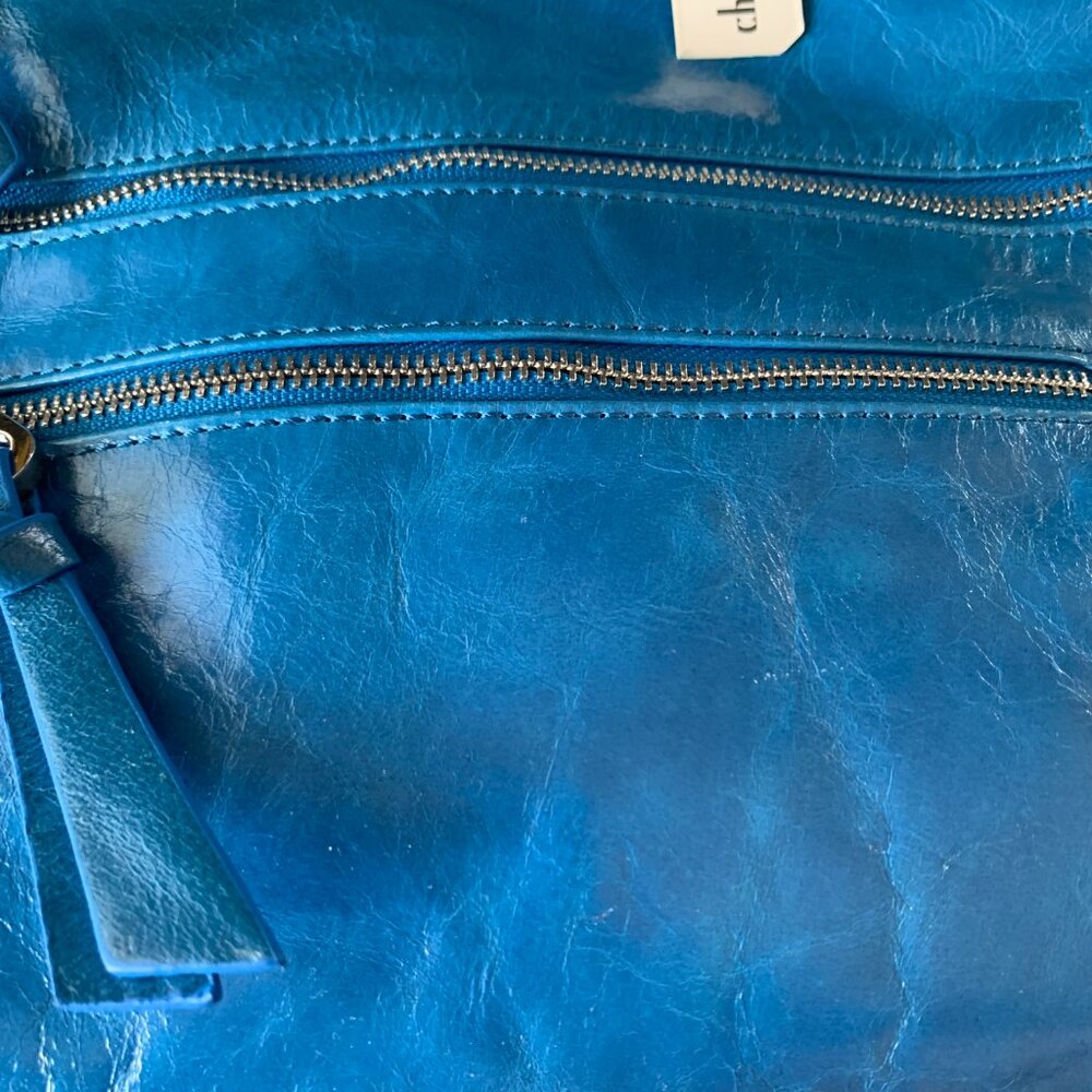 CHRISTOPHER KON ATELIER BRIGHT BLUE BAG TOTE LEATHER BAG NEW - Picture 8 of 16
